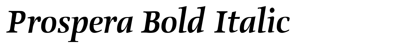 Prospera Bold Italic